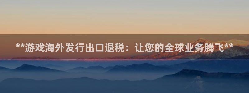 门徒平台服务站：**游戏海外发行出口退税：让您的全球业务腾飞**